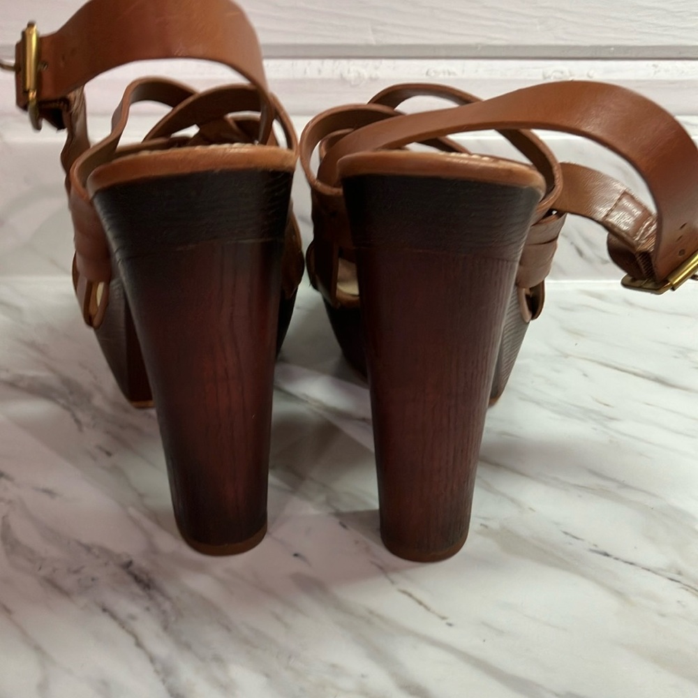 Vince Camuto Brown Platform Sandals with Chunky Heel - Picture 6 of 9